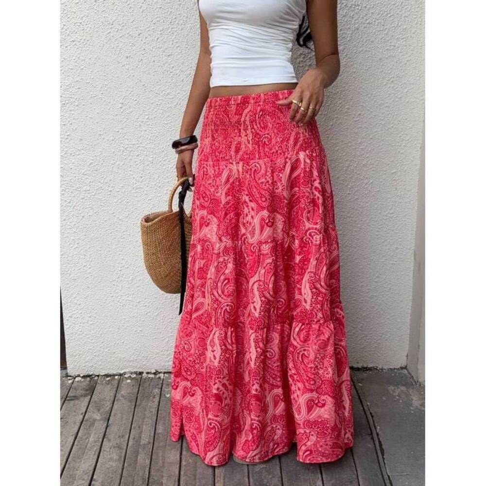 Sunnyshic Bohemian Print Skirt, Daily Wear - Picture 6 of 8